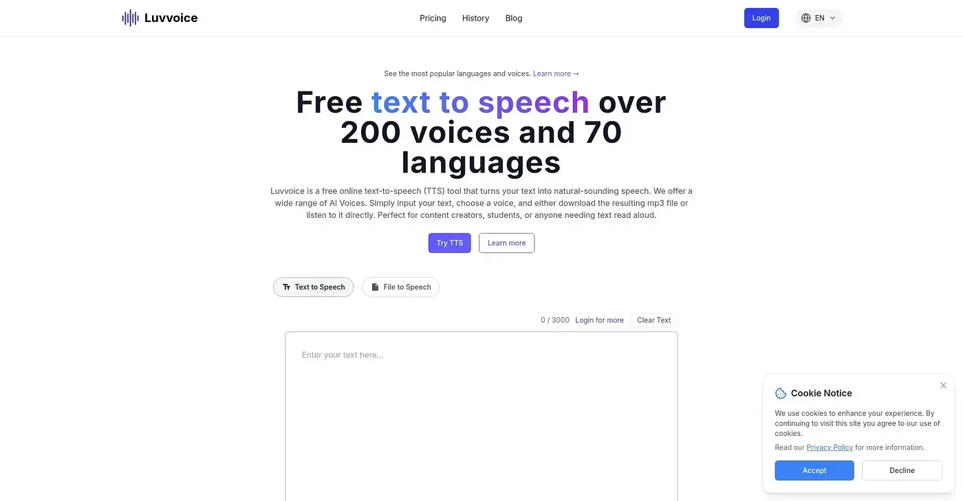 Screenshot of LuvVoice