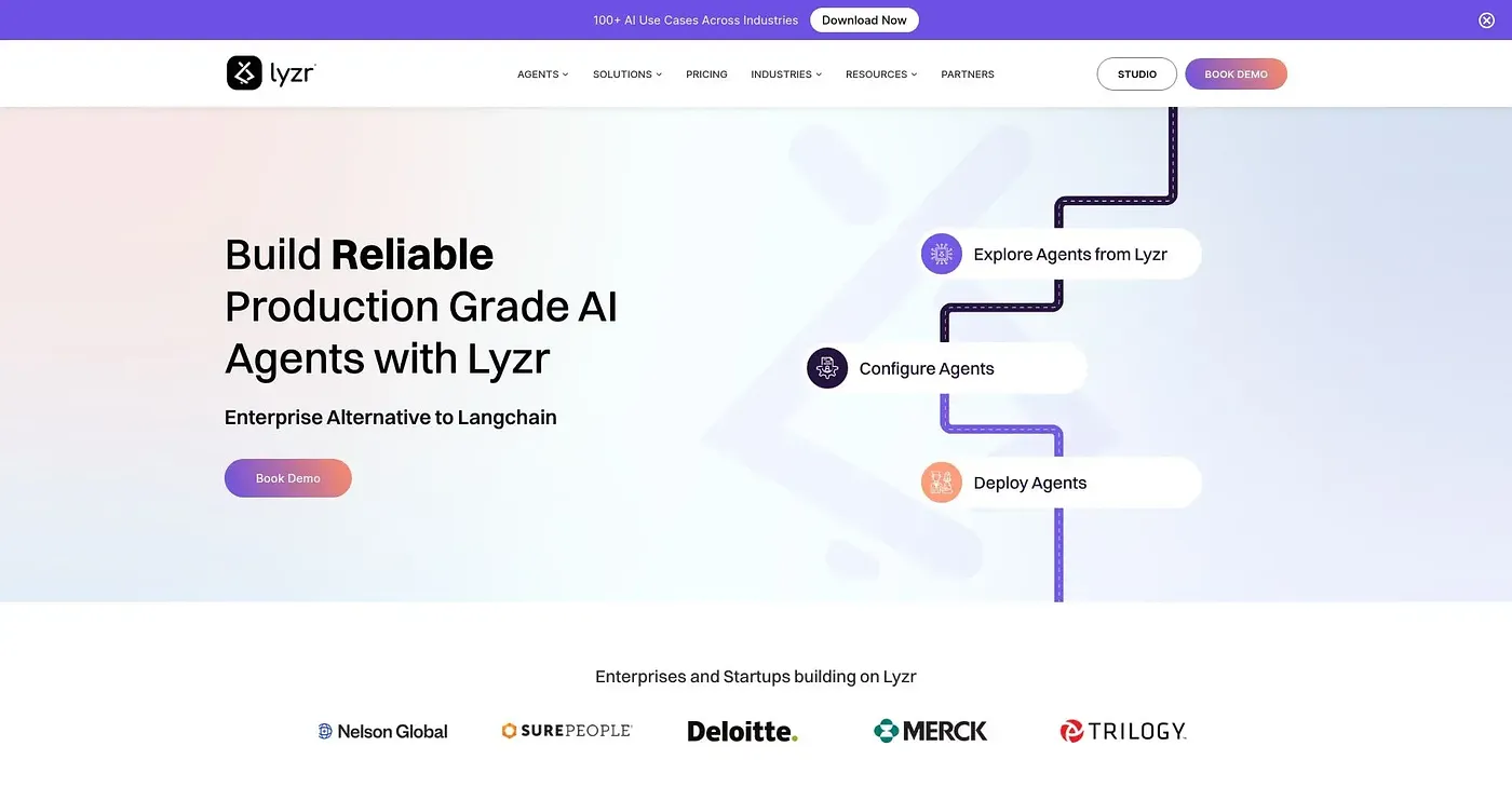 Screenshot of Lyzr AI