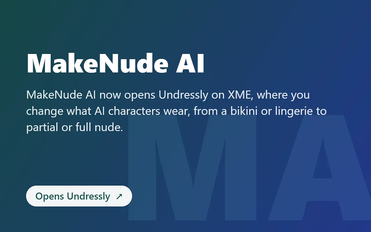 Screenshot of MakeNude AI