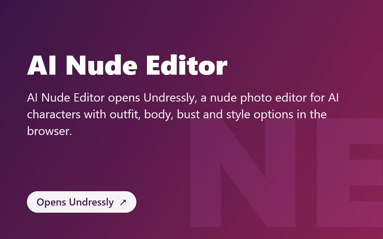Screenshot of AI Nude Editor
