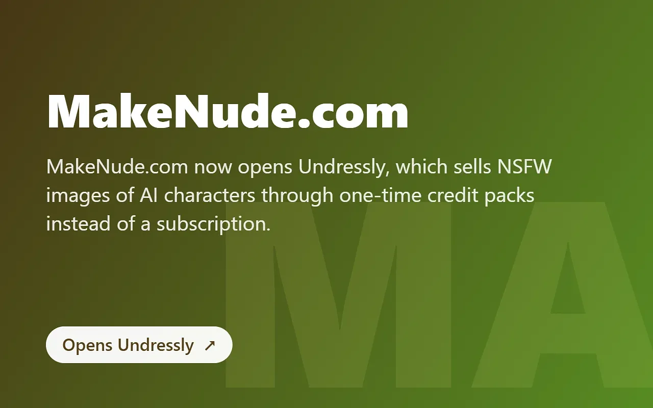 Screenshot of MakeNude.com