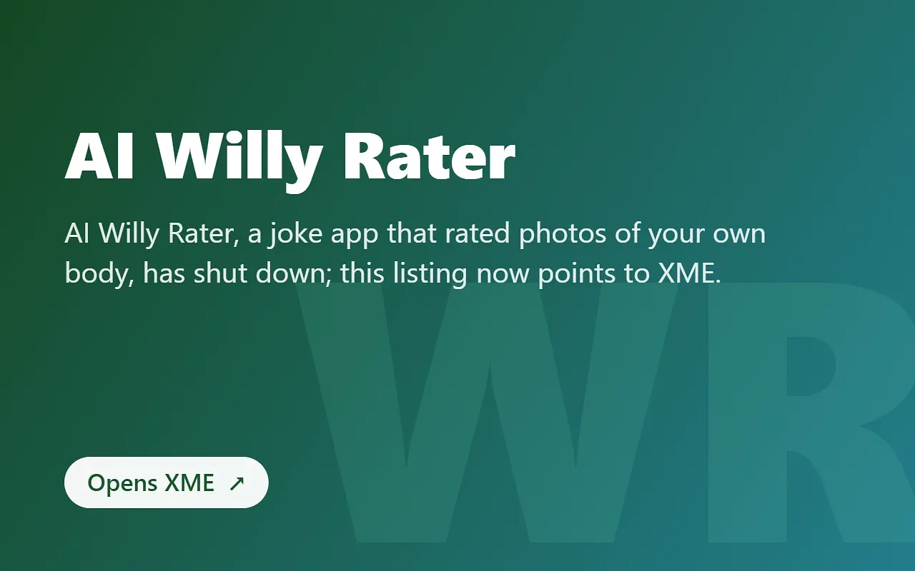 Screenshot of AI Willy Rater