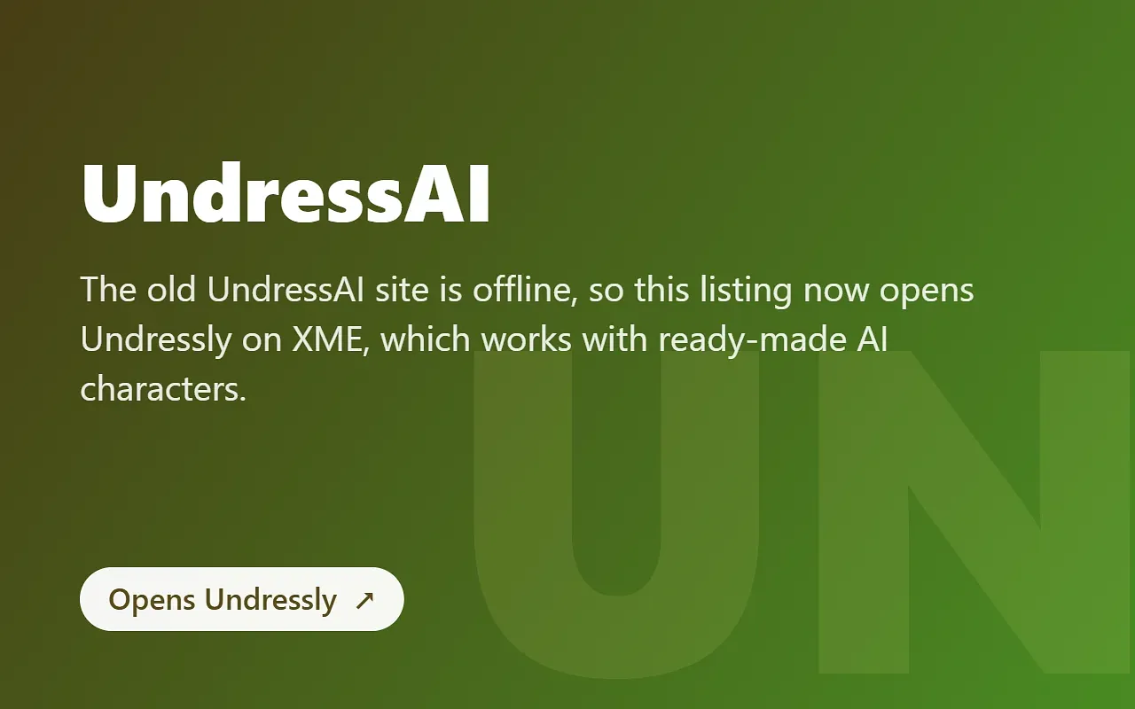 Screenshot of UndressAI