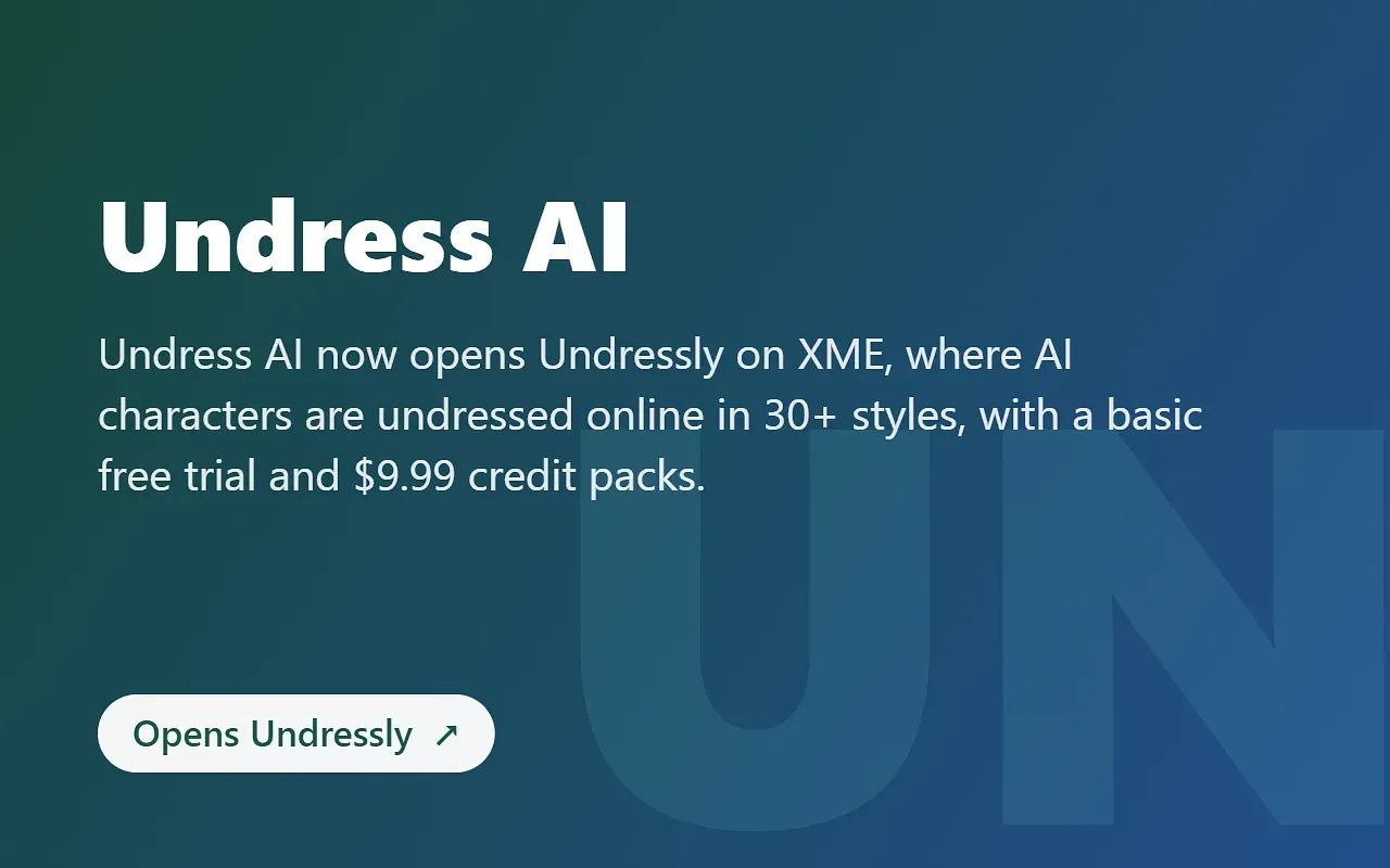 Screenshot of Undress AI