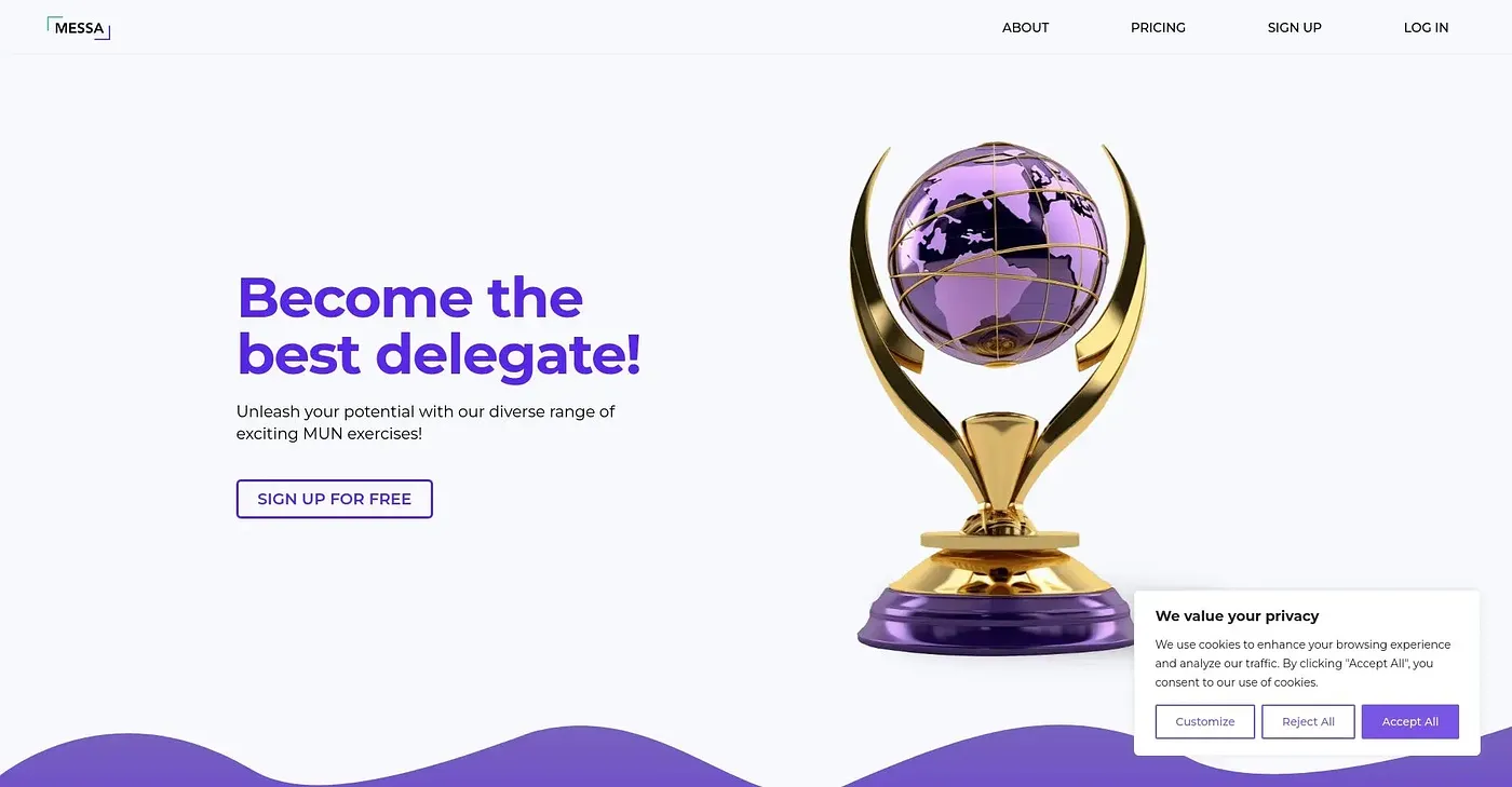 Screenshot of MESSA