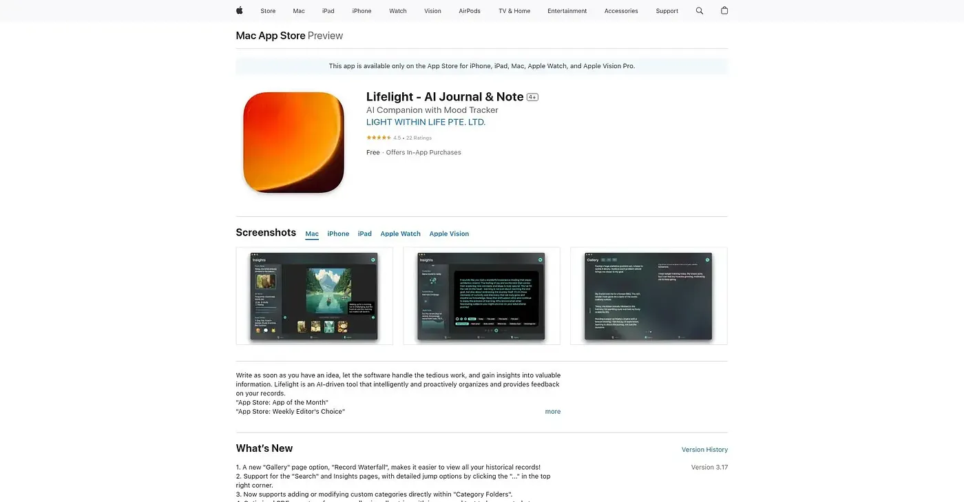Screenshot of MOOLIGHT
