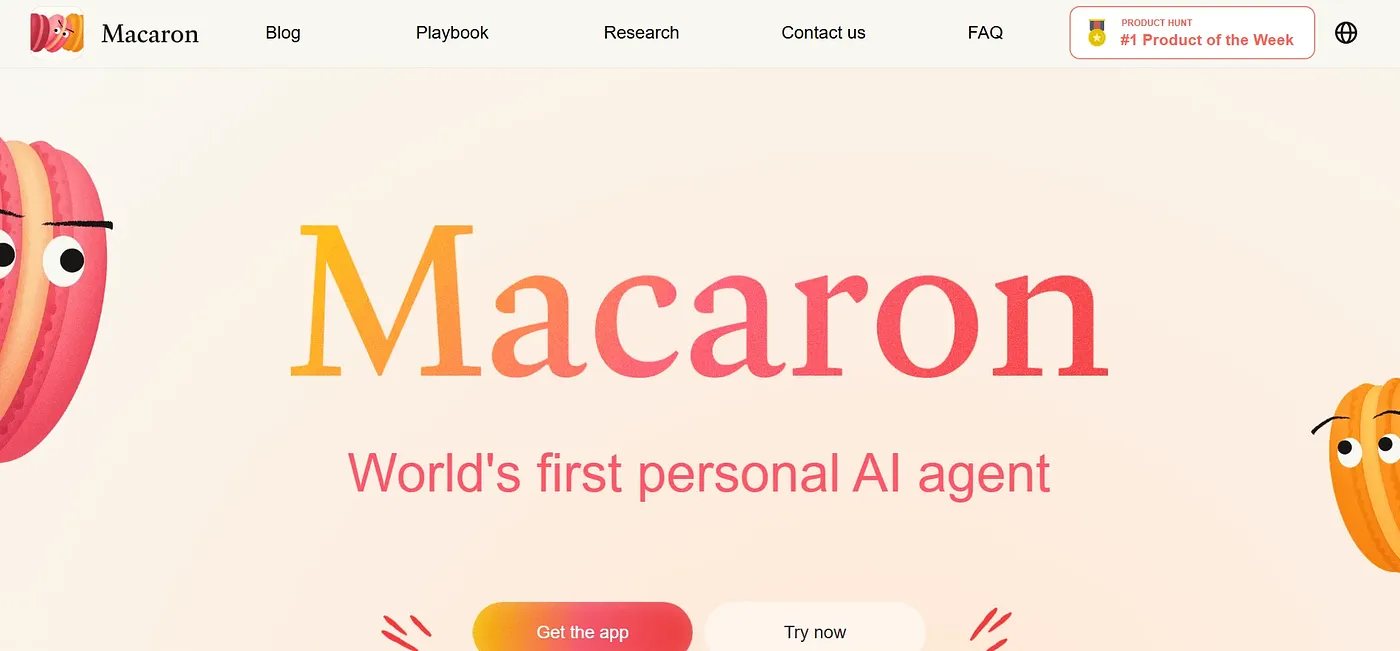 Screenshot of Macaron AI