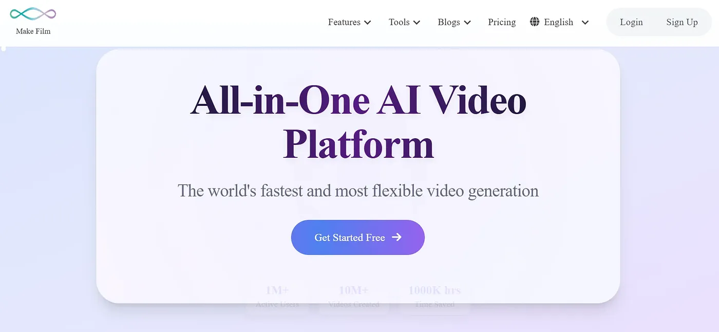Screenshot of Makefilm AI