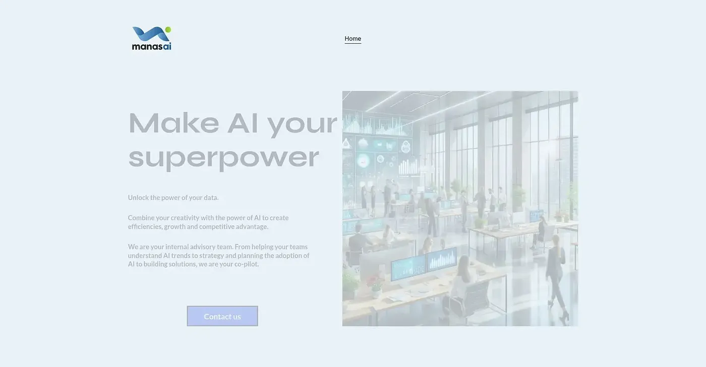 Screenshot of Manas AI