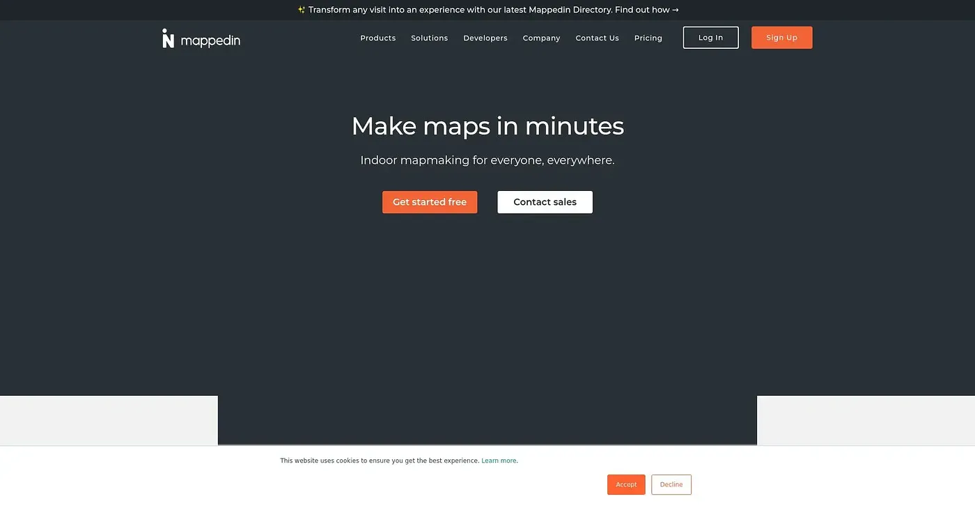 Screenshot of Mappedin