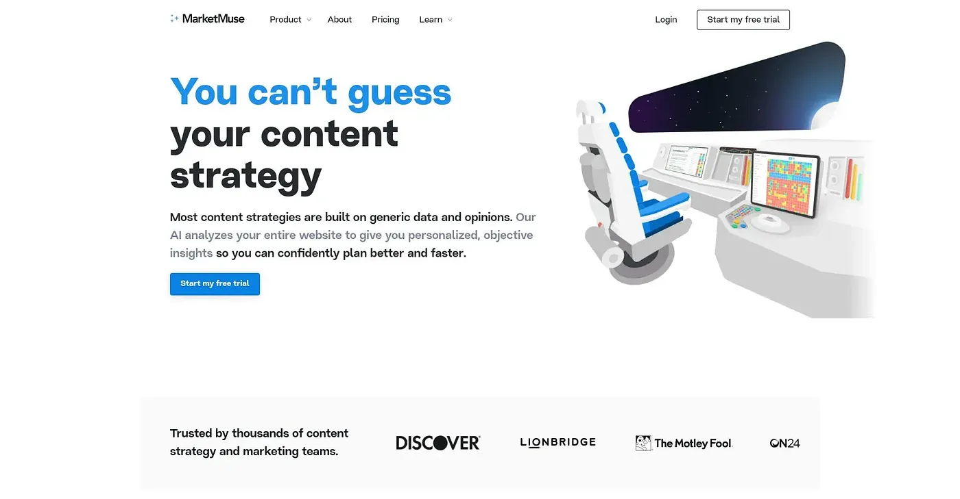 Screenshot of MarketMuse