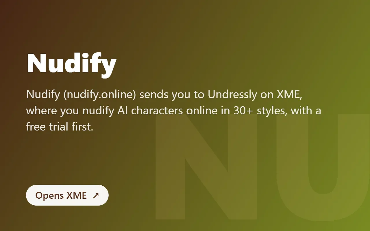 Screenshot of Nudify
