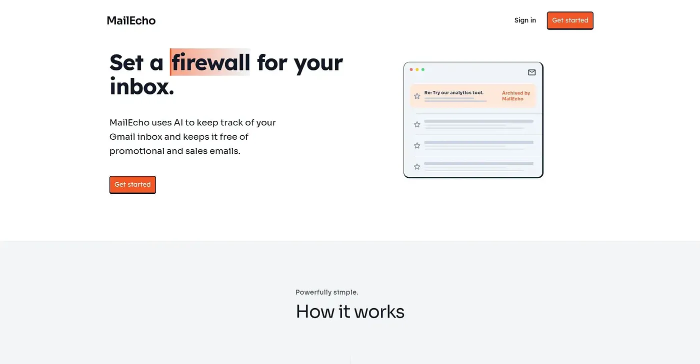 Screenshot of Mail Echo