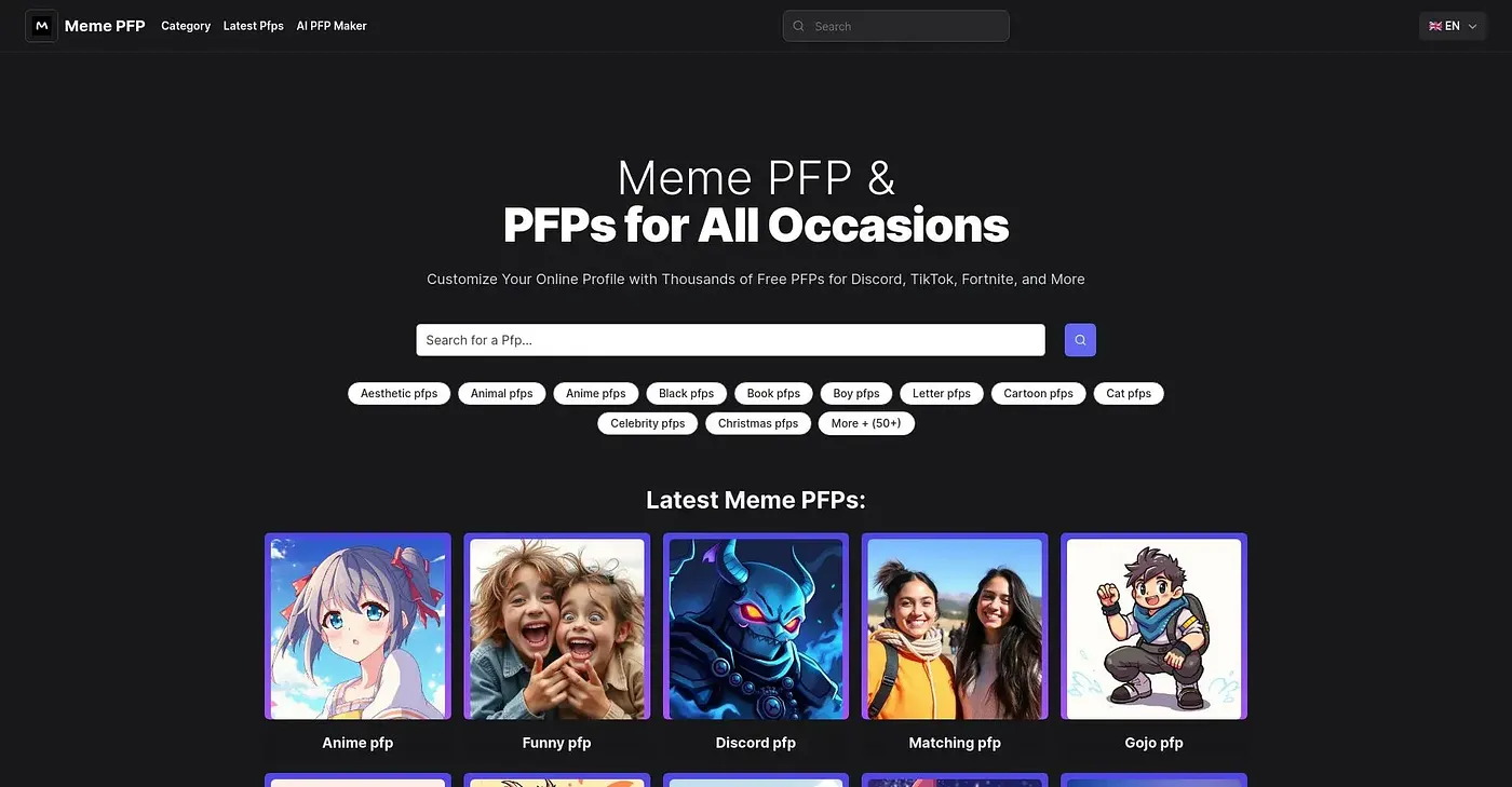 Screenshot of Meme PFP
