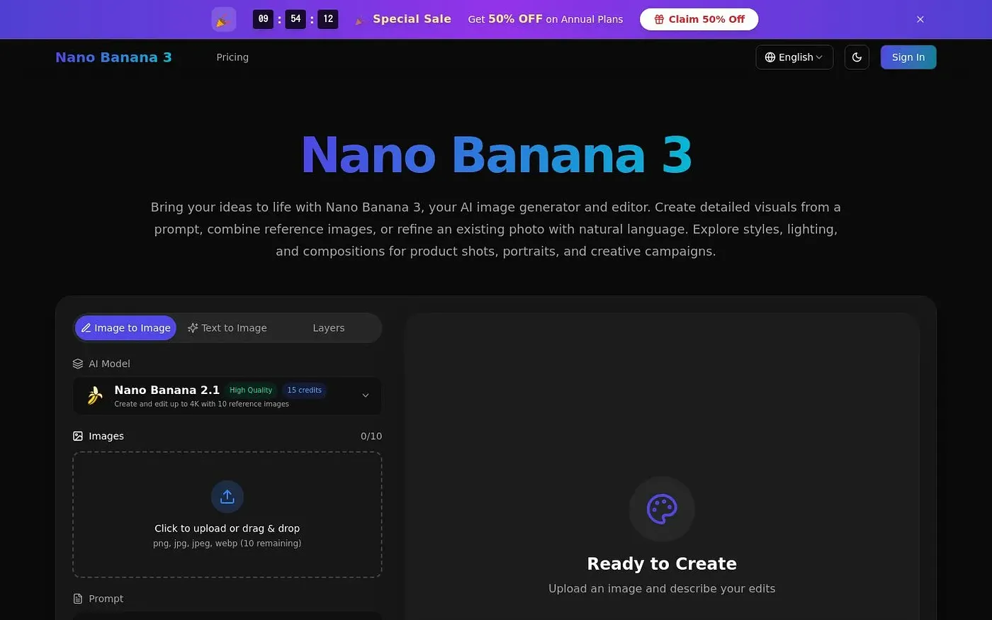 Screenshot of Nano Banana 3