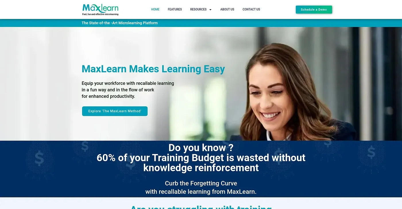 Screenshot of MaxLearn