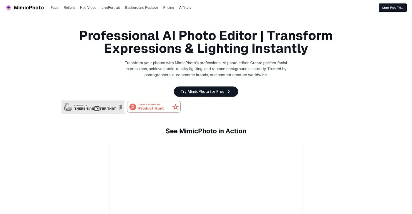 Screenshot of MimicPhoto