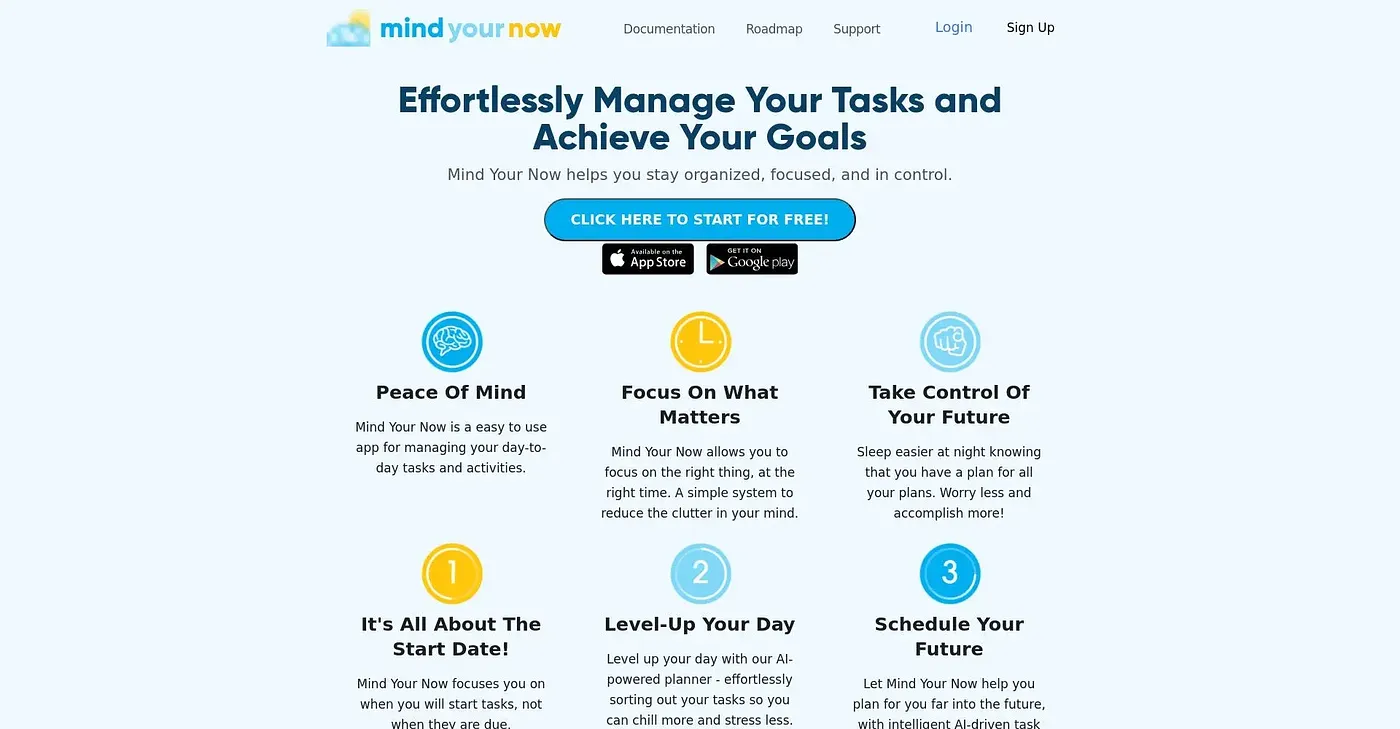 Screenshot of Mind Your Now