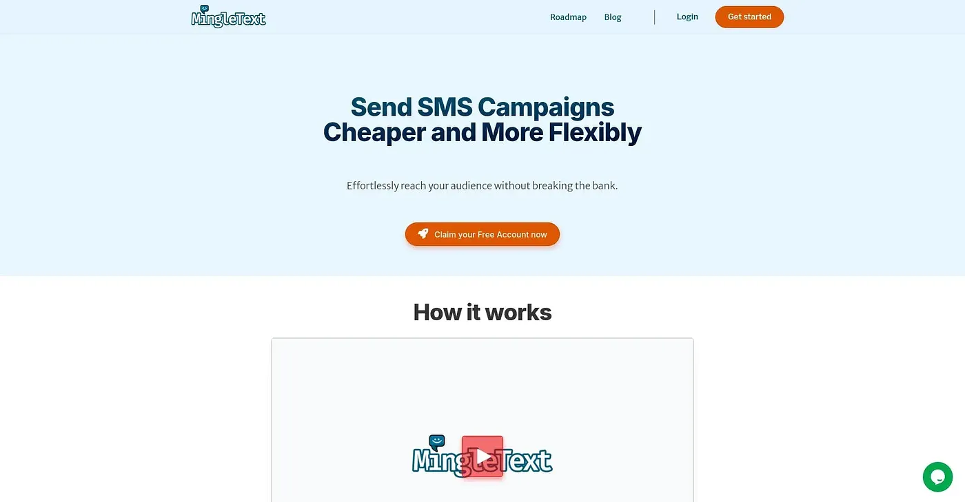 Screenshot of Mingle Text