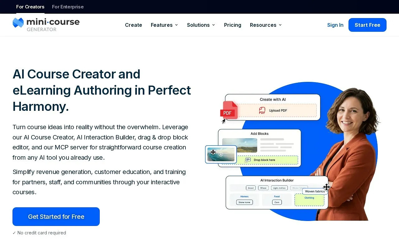 Screenshot of Minicourse Generator