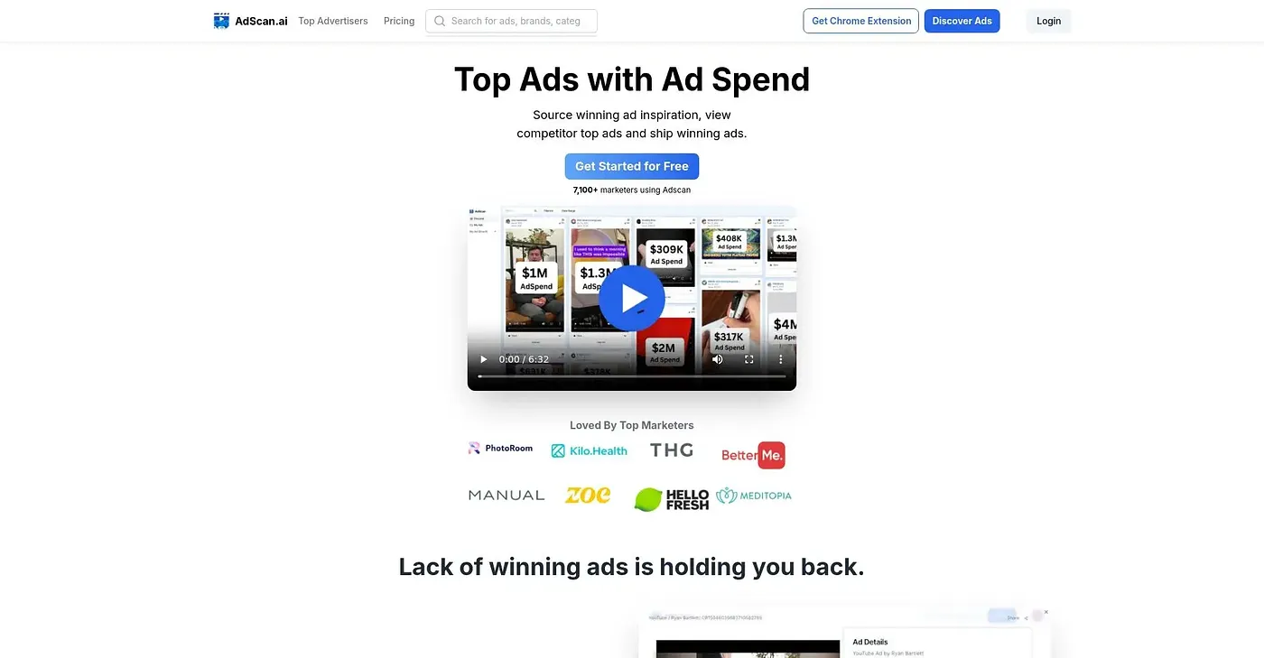 Screenshot of Ad Scan