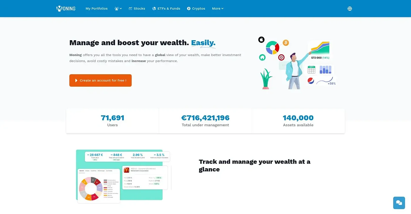 Screenshot of Moning