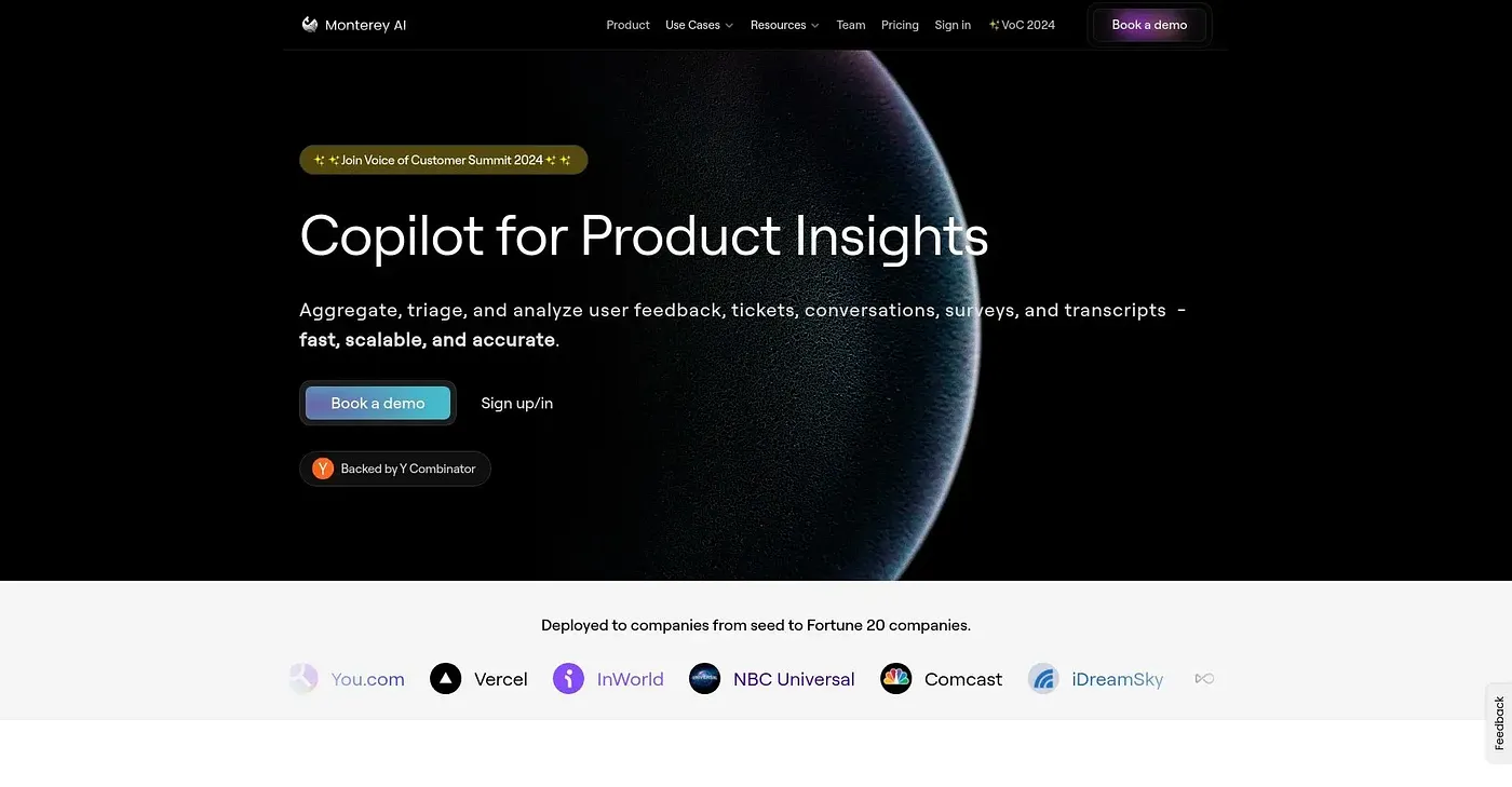 Screenshot of Monterey AI