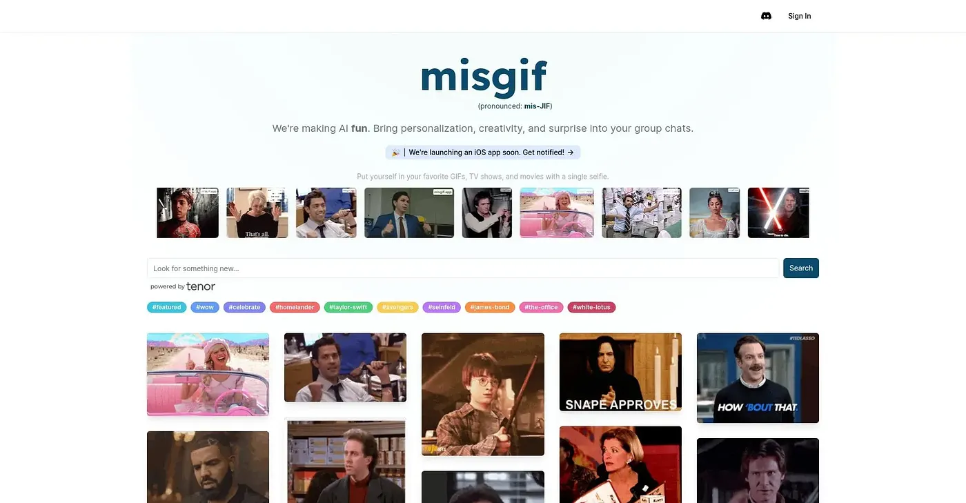 Screenshot of Misgif