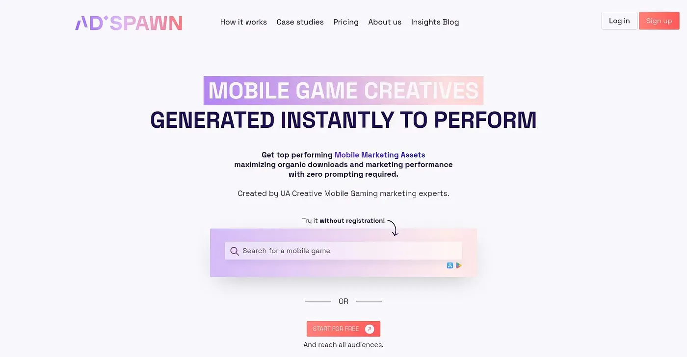 Screenshot of AdSpawn