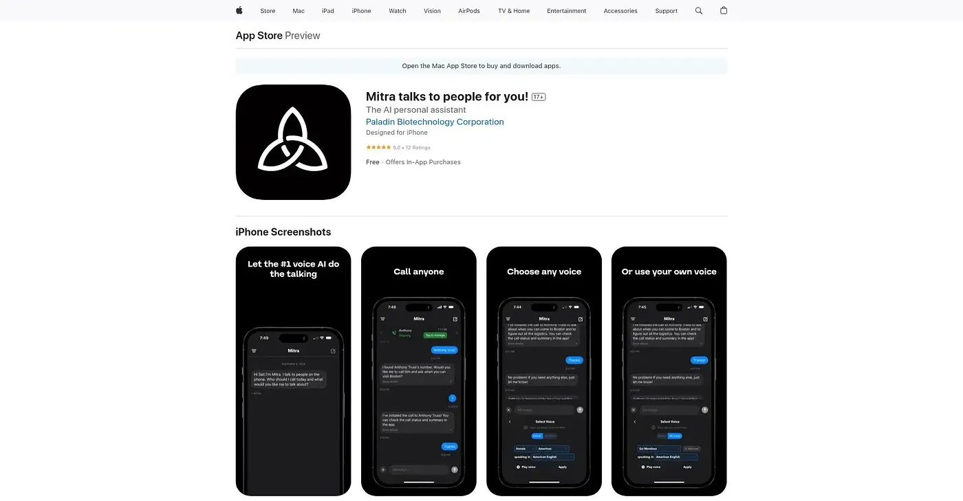 Screenshot of Mitra