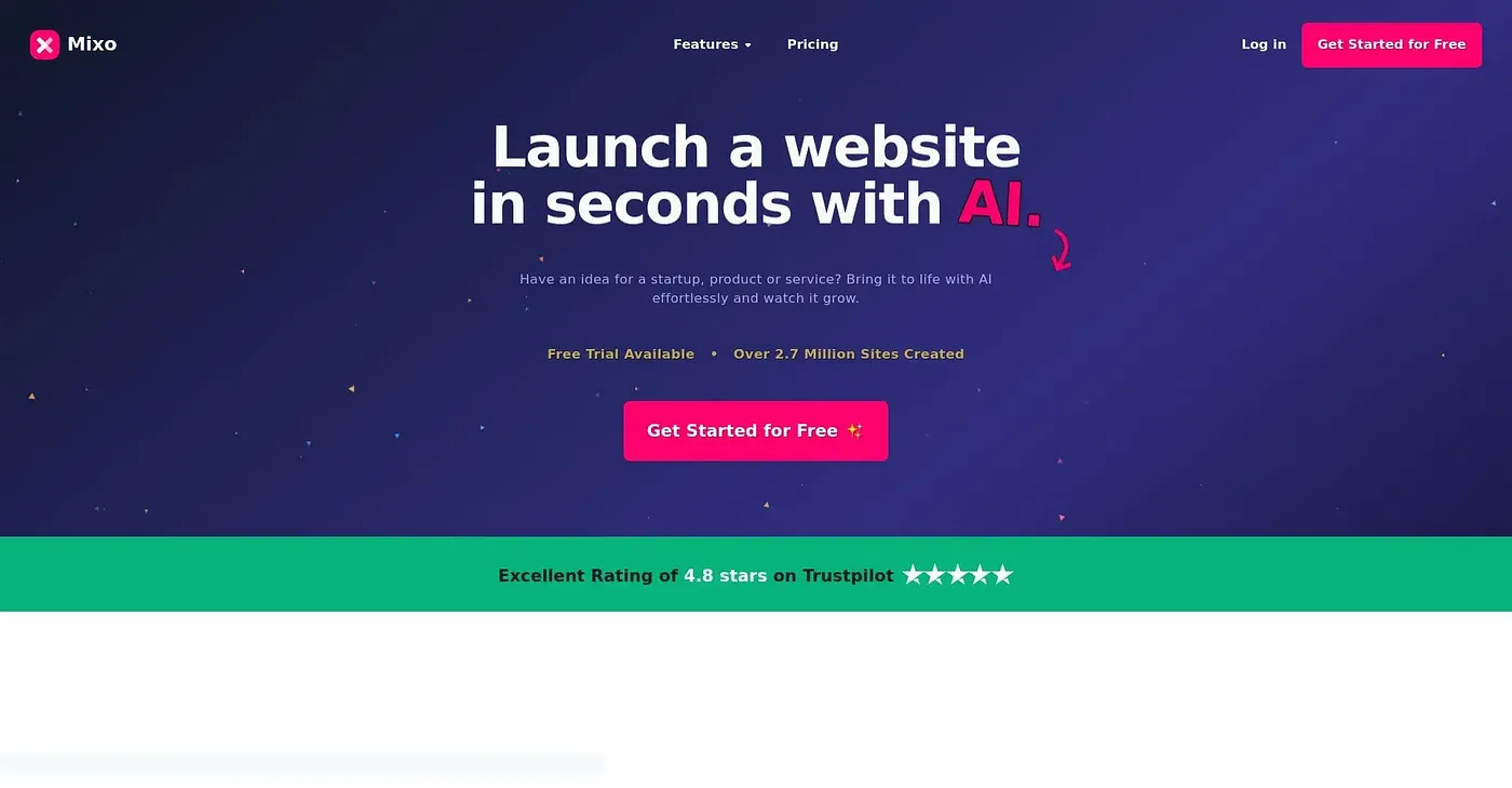 Screenshot of Mixo