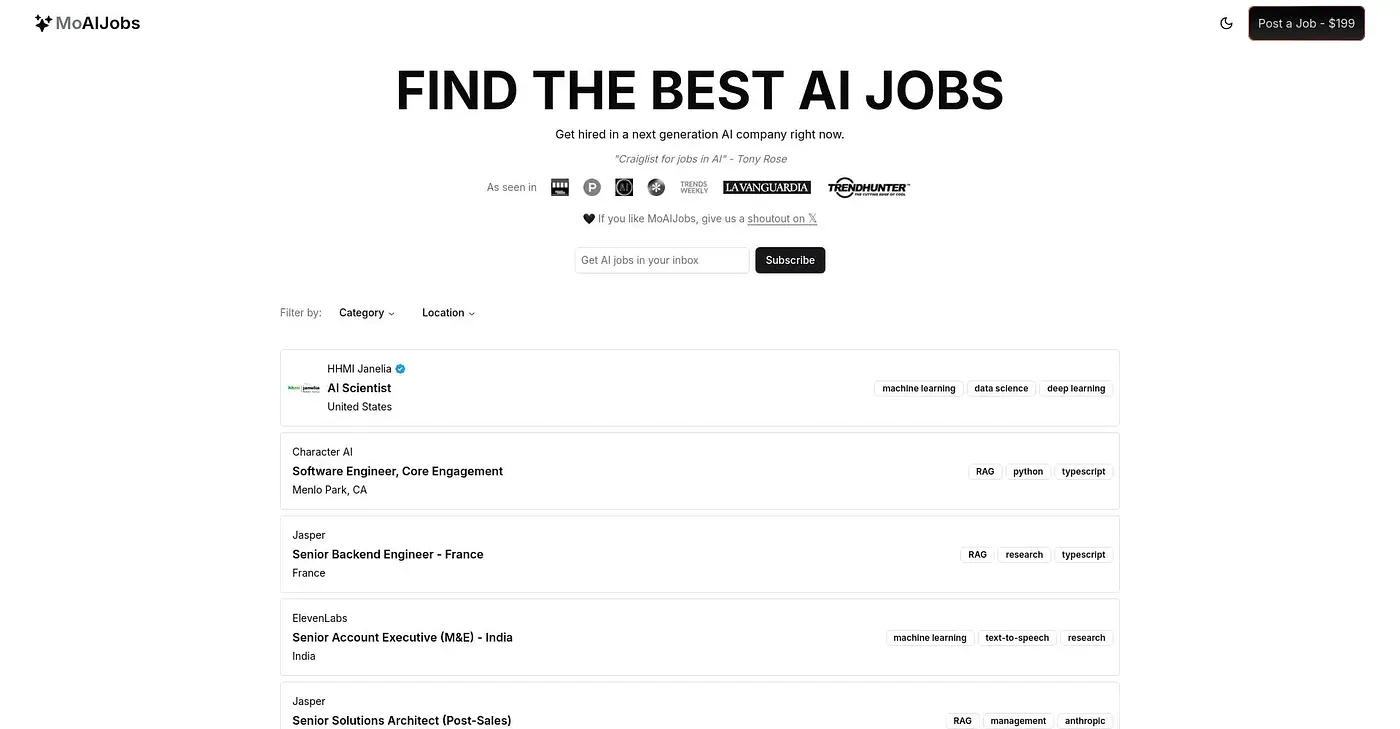 Screenshot of MoAIJobs
