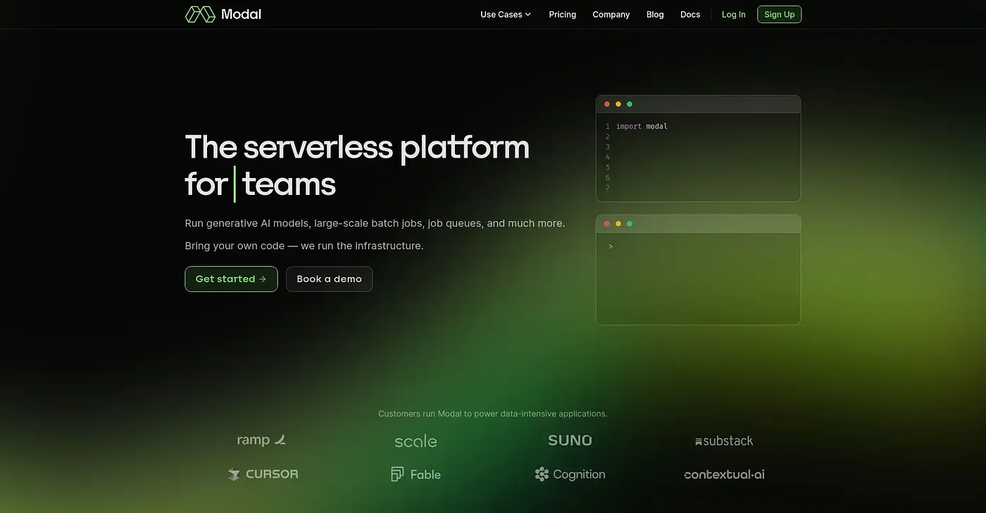Screenshot of Modal