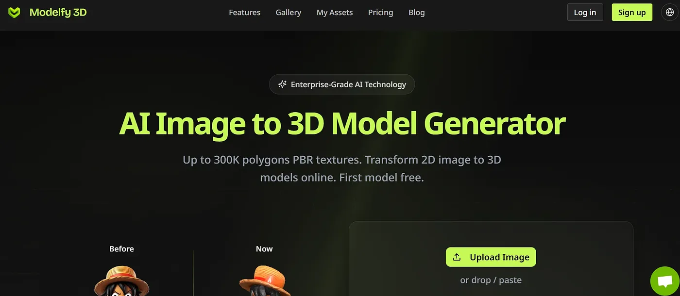 Screenshot of Modelfy