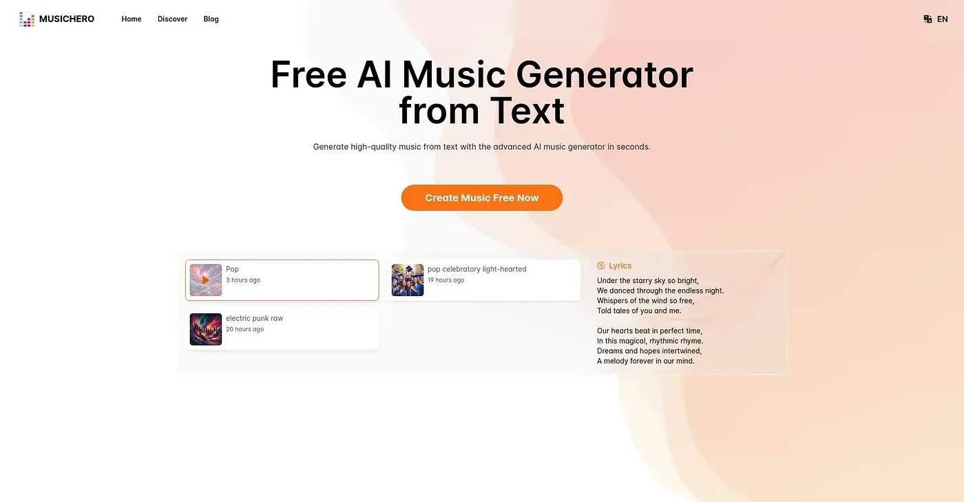 Screenshot of MusicHero