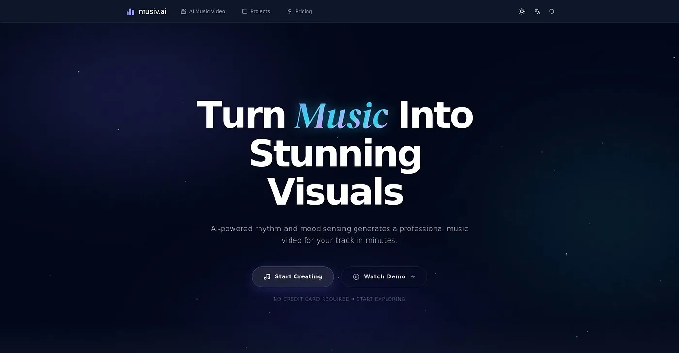 Screenshot of Musiv AI