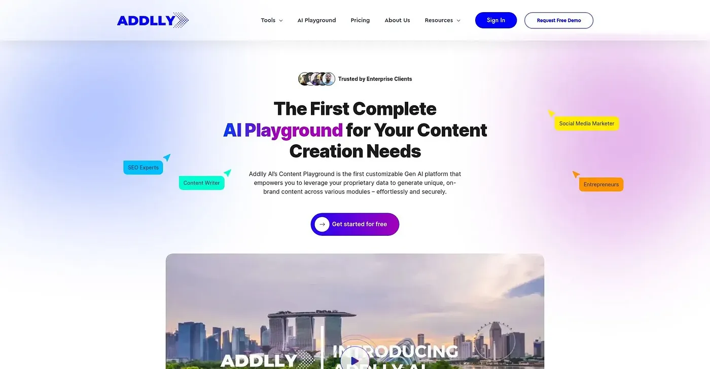 Screenshot of Addlly