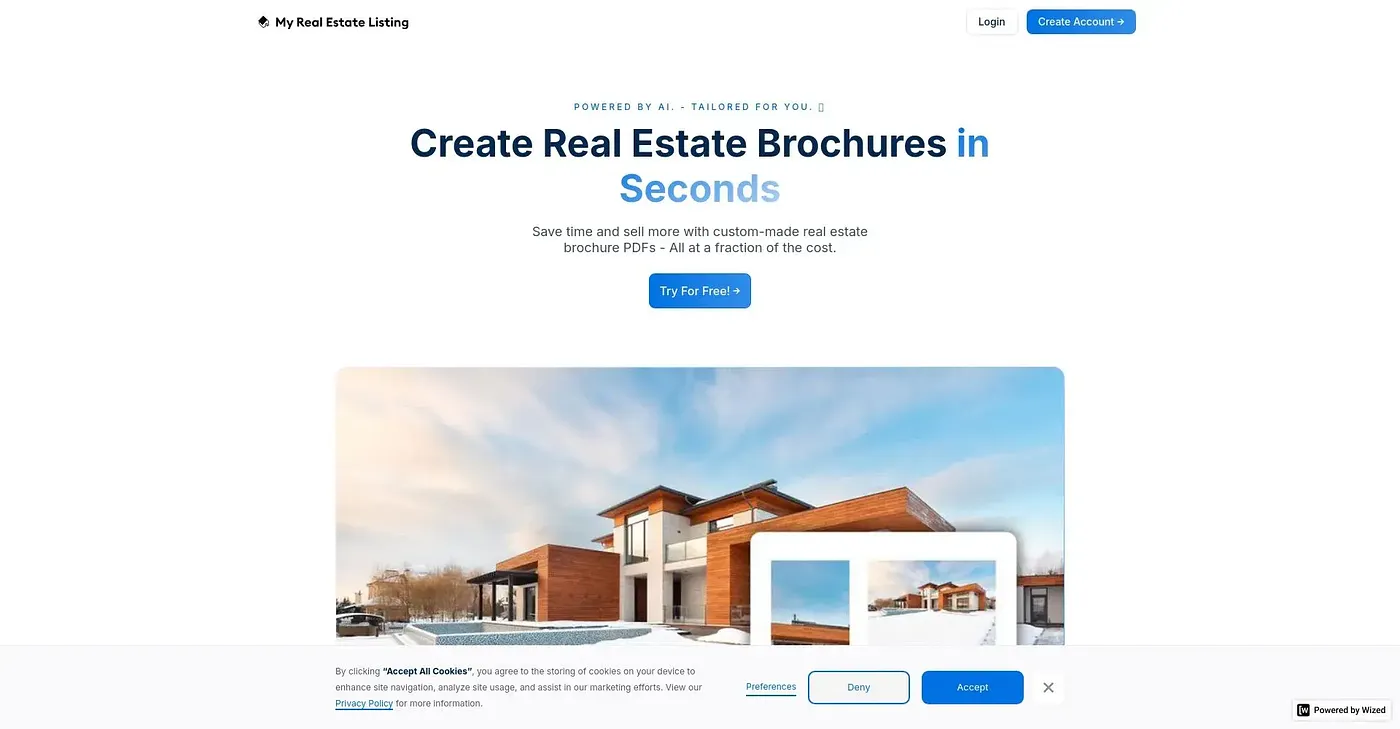 Screenshot of My Real Estate Listing