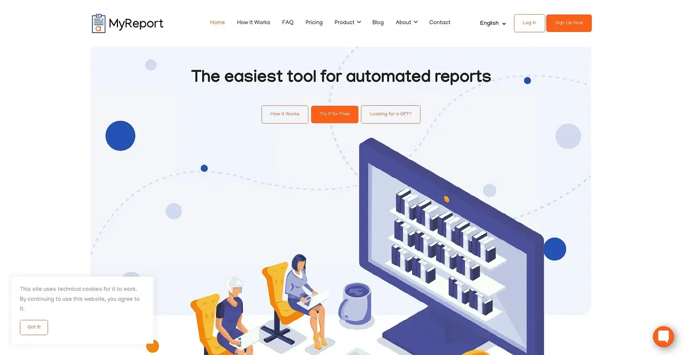 Screenshot of My Report AI