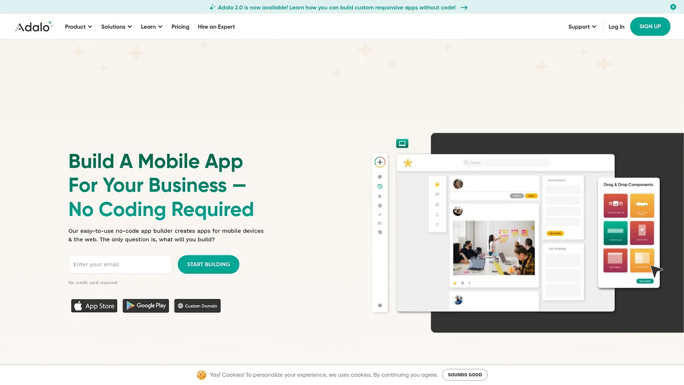 Screenshot of Adalo