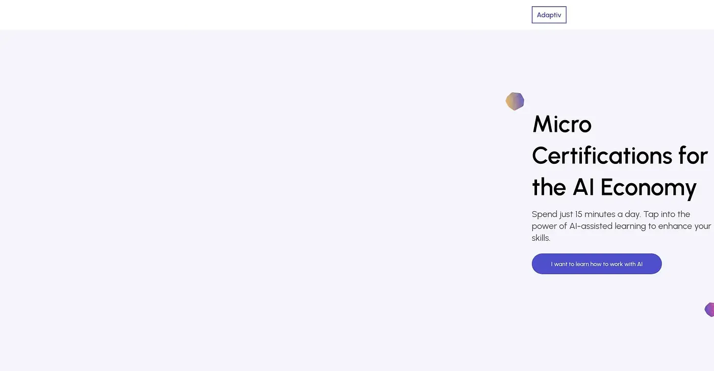 Screenshot of Adaptiv