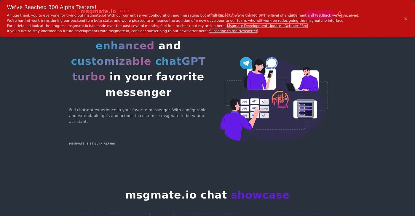 Screenshot of Msgmate