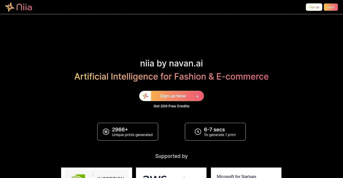 Screenshot of NIIA AI