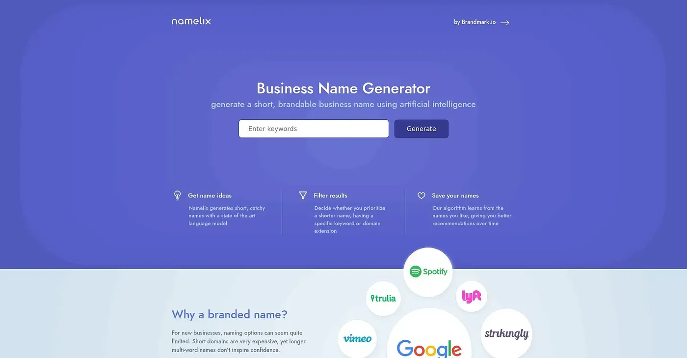 Screenshot of Namelix