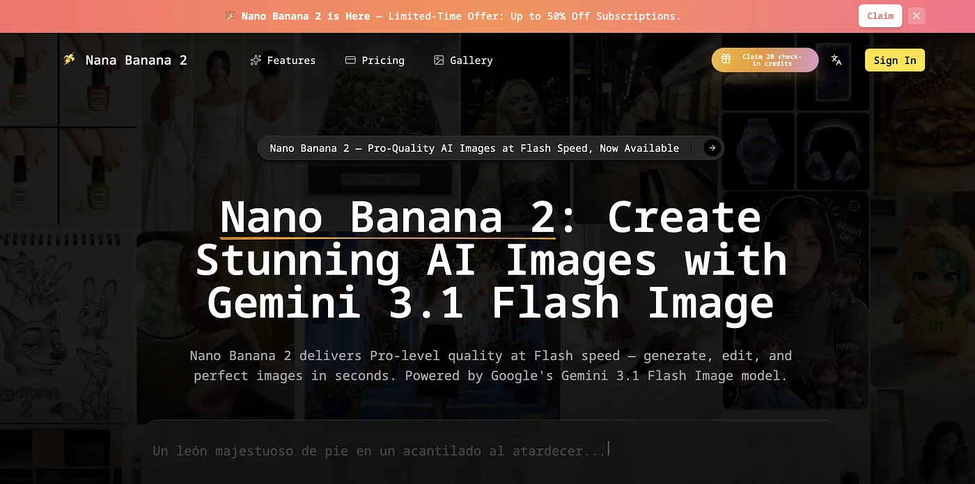 Screenshot of Nano Banana 2