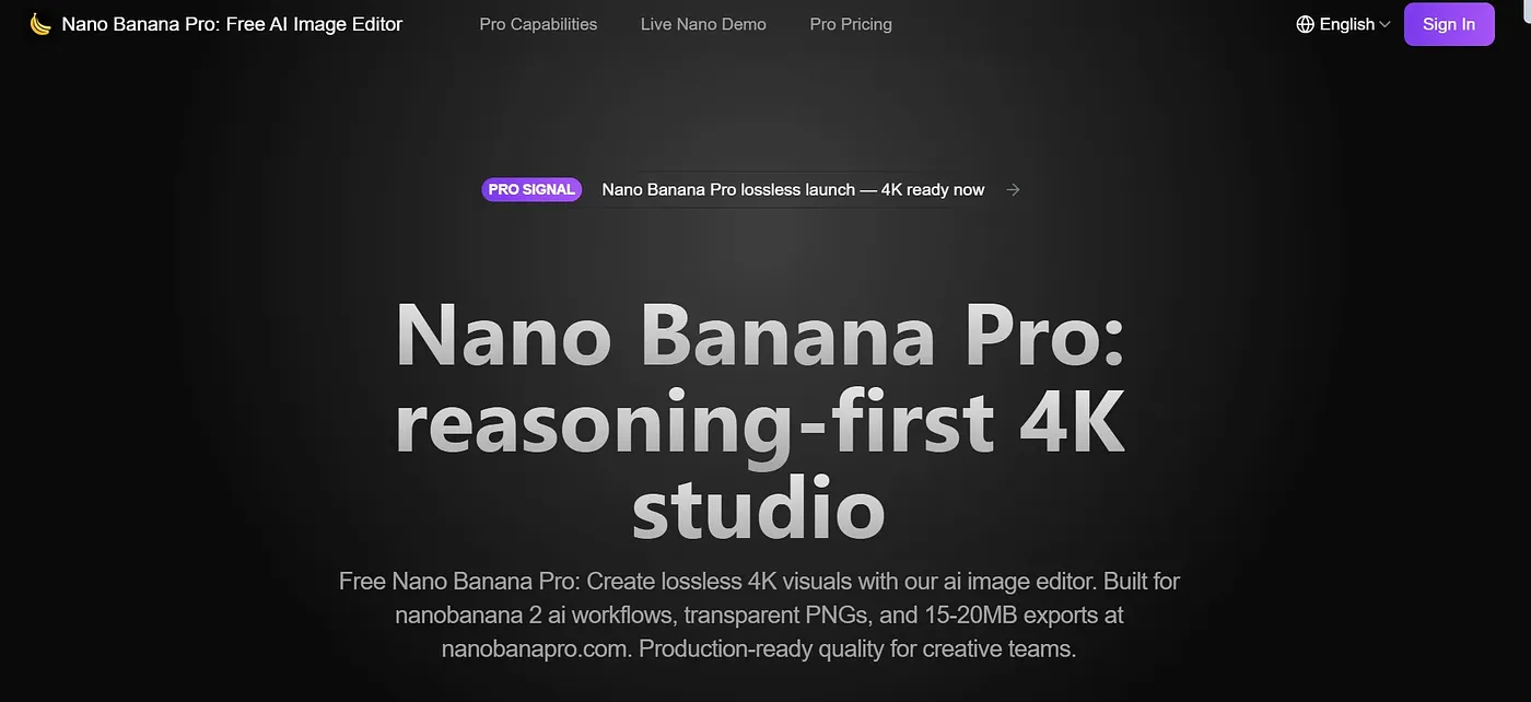Screenshot of Nano Banana Pro