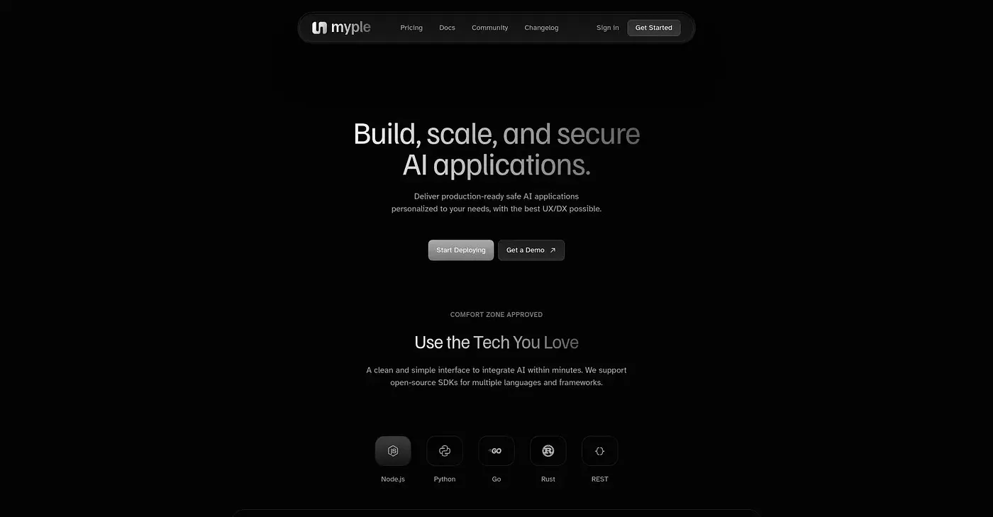 Screenshot of Myple