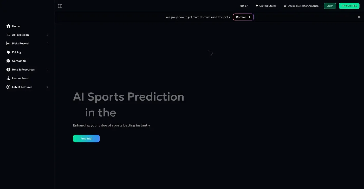 Screenshot of Mysports AI