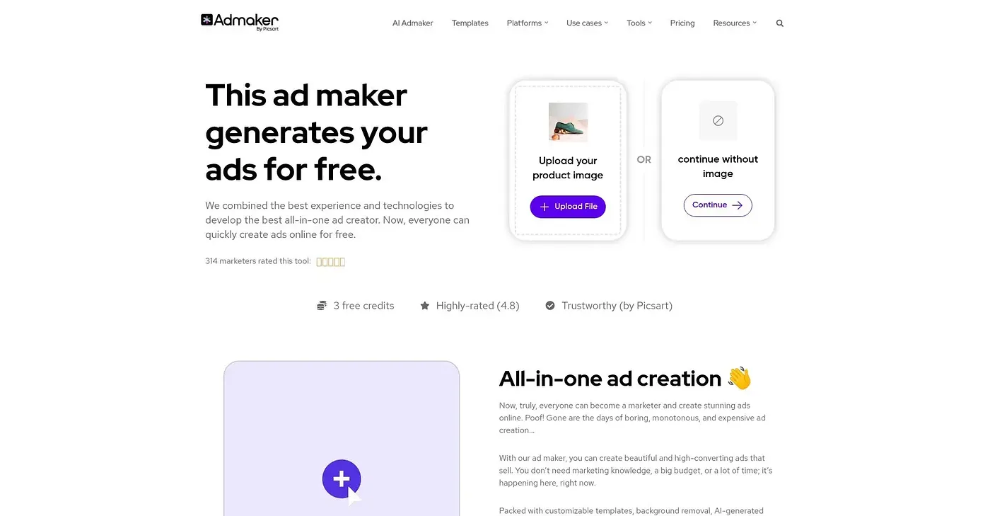 Screenshot of Admaker