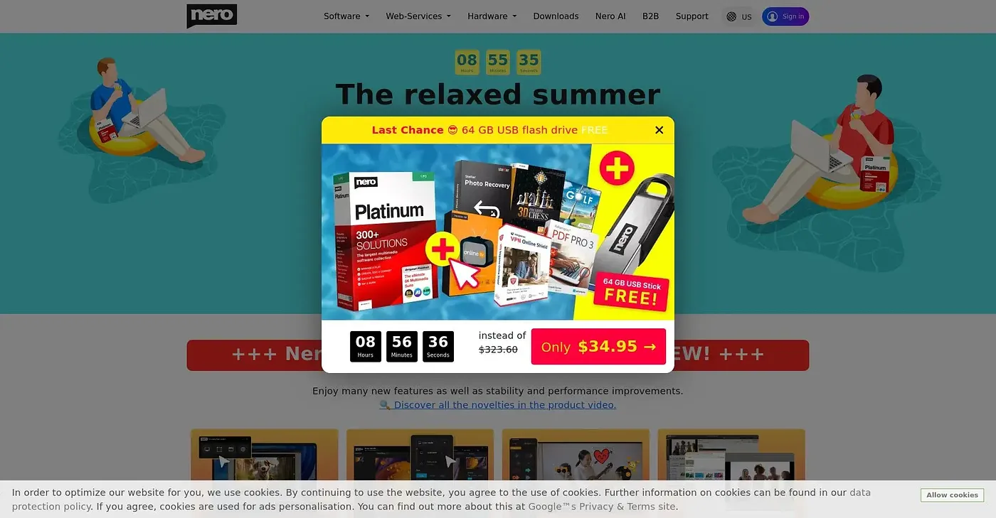 Screenshot of Nero